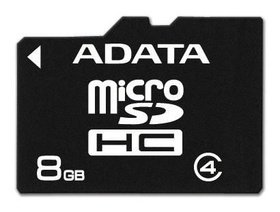   Micro SDHC A-Data 8 AUSDH8GCL4-R