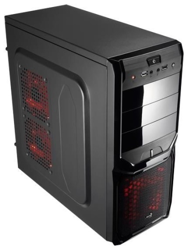 Корпус Miditower Aerocool V3X Advance Black Edition, черный (500Вт) фото 2