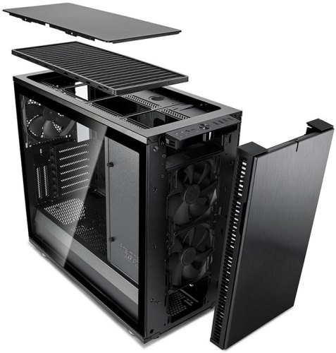 Корпус Miditower Fractal Design Define R6 USB-C Blackout TG Black фото 5