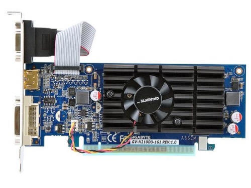 Видеокарта PCI-E GIGABYTE 1024Mb GeForce 210 GV-N210D3 фото 2