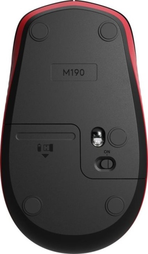 Беспроводная мышь Logitech M190 красный/черный 910-005908 фото 4