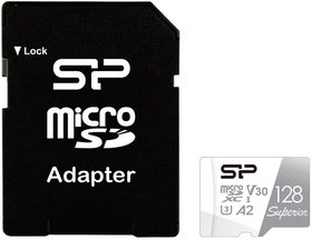   micro SDXC Silicon Power 128Gb SP128GBSTXDA2V20SP Superior + adapter