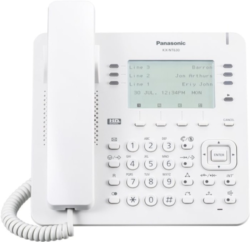 IP телефон Panasonic KX-NT630RU белый фото 2