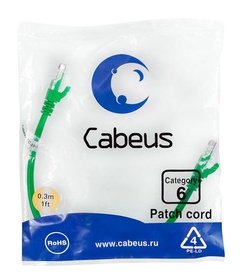  UTP Cabeus PC-UTP-RJ45-Cat.6-0.3m-GN