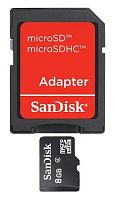 Карта памяти Micro SDHC SanDisk 8ГБ Mobile SDSDQM-008G-B35A