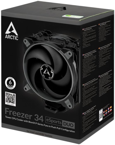 Кулер для процессора Arctic Cooling Freezer 34 eSports DUO - Grey (ACFRE00075A) фото 9 Кулер для процессора Arctic Cooling Freezer 34 eSports DUO - Grey (ACFRE00075A) фото 9