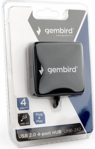 Разветвитель USB2.0 Gembird UHB-242 черный (UHB-242) фото 5