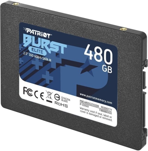 Накопитель SSD SATA 2.5 Patriot Memory 480Gb Burst Elite PBE480GS25SSDR