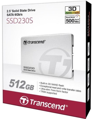 Накопитель SSD SATA 2.5 Transcend 512GB SSD230 TS512GSSD230S фото 2