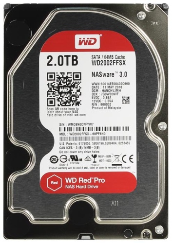 Жесткий диск SATA HDD Western Digital 2000Gb Red PRO for NAS WD2002FFSX