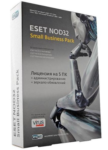 Антивирус Eset NOD32 SMALL Business Pack newsale for 5 user NOD32-SBP-NS(BOX)-1-5