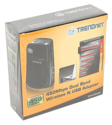 Сетевой адаптер WiFi TRENDnet 450Мбит/сек. TEW-684UB фото 5 Сетевой адаптер WiFi TRENDnet 450Мбит/сек. TEW-684UB фото 5