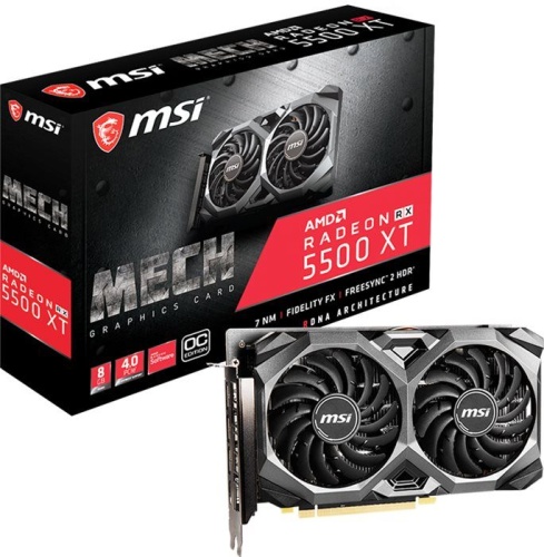 Видеокарта PCI-E MSI 8192Mb RX 5500 XT MECH 8G OC фото 5