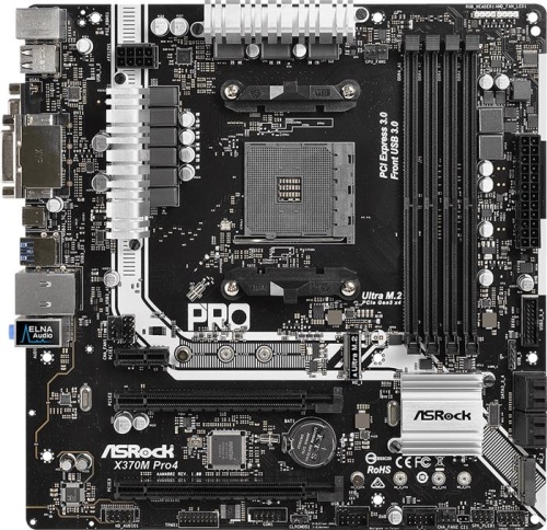 Мат. плата SocketAM4 ASRock X370M PRO4