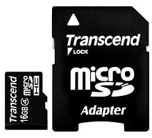 Карта памяти Micro SDHC Transcend 16ГБ TS16GUSDHC4