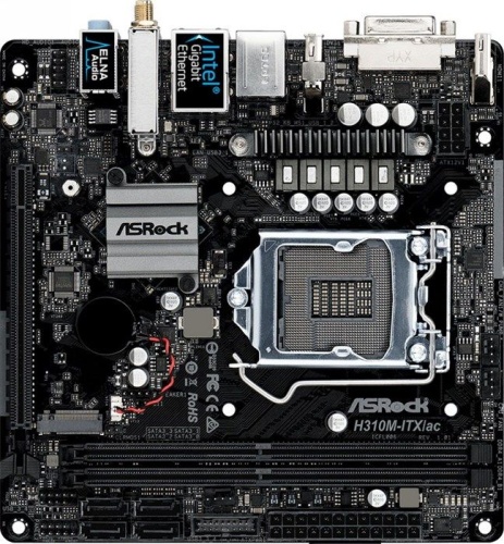 Мат. плата Socket1151v2 ASRock H310M-ITX/AC