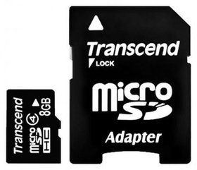   Micro SDHC Transcend 8 TS8GUSDHC4