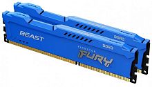 Модуль памяти DDR3 Kingston 8Gb (2x4Gb KIT) Fury Beast Blue (KF316C10BK2/8)