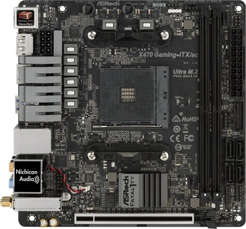 Мат. плата SocketAM4 ASRock X470 GAMING-ITX/AC