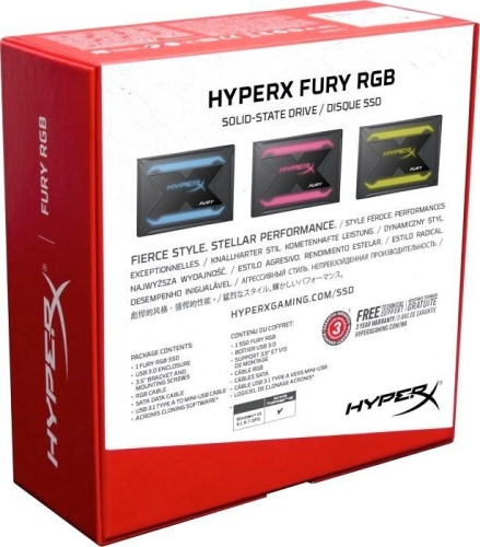 Накопитель SSD SATA 2.5 Kingston 960GB HyperX FURY RGB SHFR200B/960G фото 8 Накопитель SSD SATA 2.5 Kingston 960GB HyperX FURY RGB SHFR200B/960G фото 8