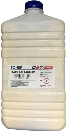 Тонер совместимый CET PK208 OSP0208Y-500 желтый