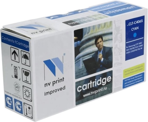 Картридж совместимый лазерный NV Print CLT-C406S CYAN NV-CLTC406S