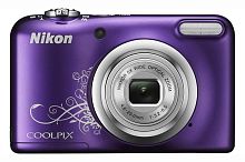 Цифровой фотоаппарат Nikon CoolPix A10 фиолетовый/рисунок VNA983E1