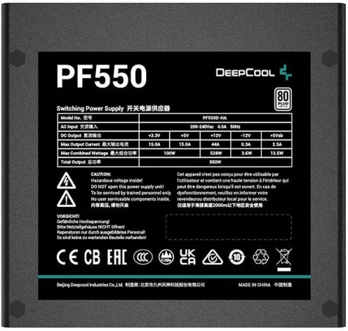 Блок питания Deepcool 550W PF550 80 PLUS WHITE R-PF550D-HA0B-EU фото 3