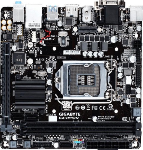 Мат. плата Socket1151 GIGABYTE GA-H110N