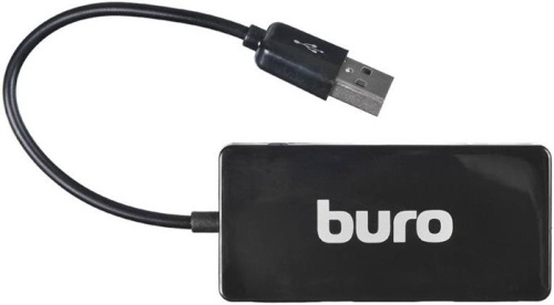 Разветвитель USB2.0 Buro BU-HUB4-U2.0-Slim черный BU-HUB4-U2.0-SLIM фото 3