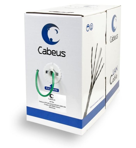 Кабель UTP Cabeus UTP-4P-Cat.5e-SOLID-LSZH-GN Кабель UTP Cabeus UTP-4P-Cat.5e-SOLID-LSZH-GN