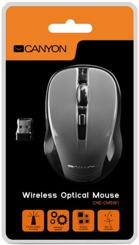 Беспроводная мышь CANYON CNE-CMSW1G фото 3 Беспроводная мышь CANYON CNE-CMSW1G фото 3