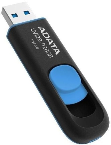 Накопитель USB flash A-Data 128GB UV128 черный/синий AUV128-128G-RBE фото 2