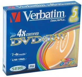  DVD+RW Verbatim 4.7 4x DataLifePlus 43297