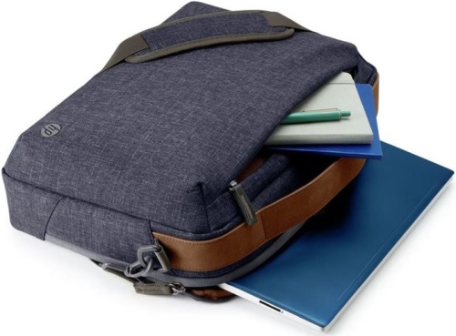 Сумка для ноутбука Hewlett Packard RENEW Topload синий/коричневый пластик (1A218AA) фото 3 Сумка для ноутбука Hewlett Packard RENEW Topload синий/коричневый пластик (1A218AA) фото 3