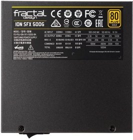   Fractal Design 500W Ion SFX-L (FD-PSU-ION-SFX-500G-BK)