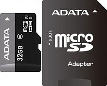 Карта памяти Micro SDHC A-Data 32GB AUSDH32GUICL10-RA1