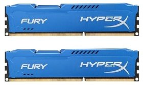 Модуль памяти DDR3 Kingston 8GB (2 x 4GB) HyperX FURY Blu Series HX313C9FK2/8
