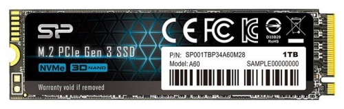 Накопитель SSD M.2 Silicon Power 1.0Tb A60 SP001TBP34A60M28