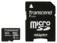 Карта памяти Micro SDHC Transcend 32Gb TS32GUSDHC10U1 Ultimate