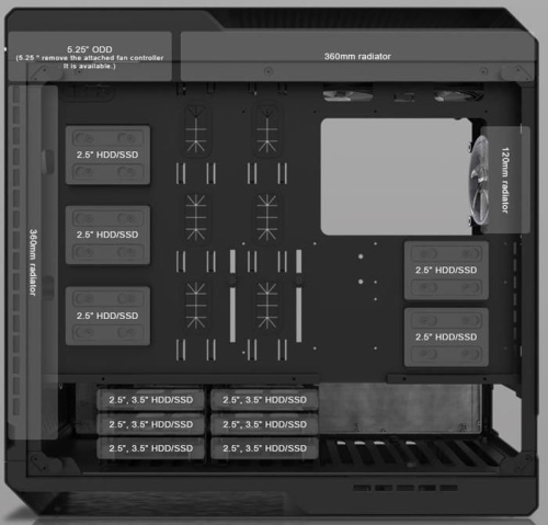 Корпус Bigtower Zalman X7 Black фото 12