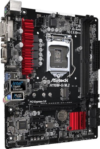 Мат. плата Socket1151 ASRock H110M-G/M.2 фото 3