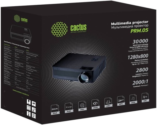 Проектор Cactus CS-PRM.05B.WXGA-W фото 4