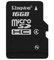 Карта памяти Micro SDHC Kingston 16ГБ SDC4/16GBSP