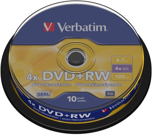 Диск DVD+RW Verbatim 4.7ГБ 4x DataLifePlus 43488
