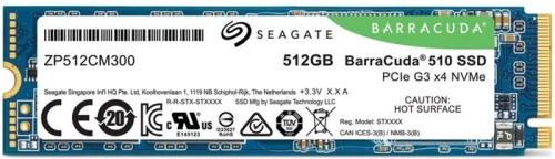 Накопитель SSD M.2 Seagate 512GB Серия BarraCuda 510 ZP512CM30041 Накопитель SSD M.2 Seagate 512GB Серия BarraCuda 510 ZP512CM30041