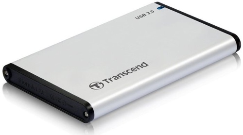 Контейнер для 2.5 SATA HDD Transcend StoreJet 25S3 TS0GSJ25S3 серебристый Контейнер для 2.5 SATA HDD Transcend StoreJet 25S3 TS0GSJ25S3 серебристый