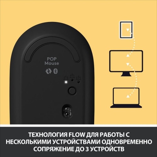 Беспроводная мышь Logitech POP Mouse with emoji желтый/черный 910-006546 фото 7