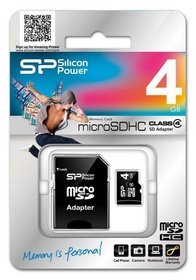   Micro SDHC Silicon Power 4 SP004GBSTH004V10-SP