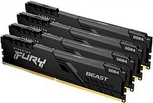 Модуль памяти DDR4 Kingston 128Gb (4x32Gb KIT) Fury Beast Black (KF426C16BBK4/128)